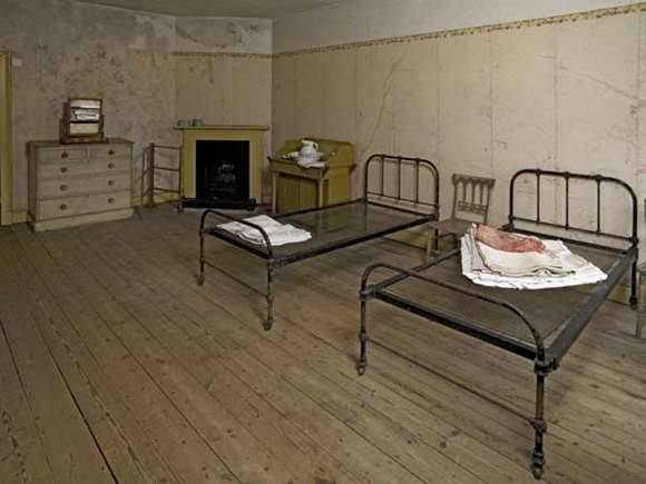 One of the maids' bedrooms at Brodsworth Hall, South Yorkshire